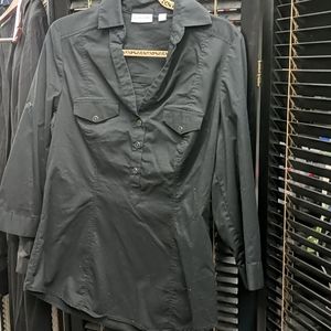 New York & company 3/4 length button down M